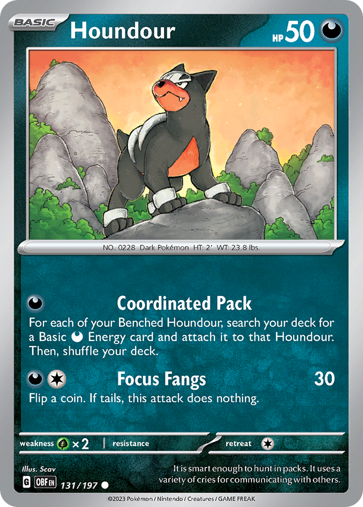 Obsidian Flames Houndour #131/197